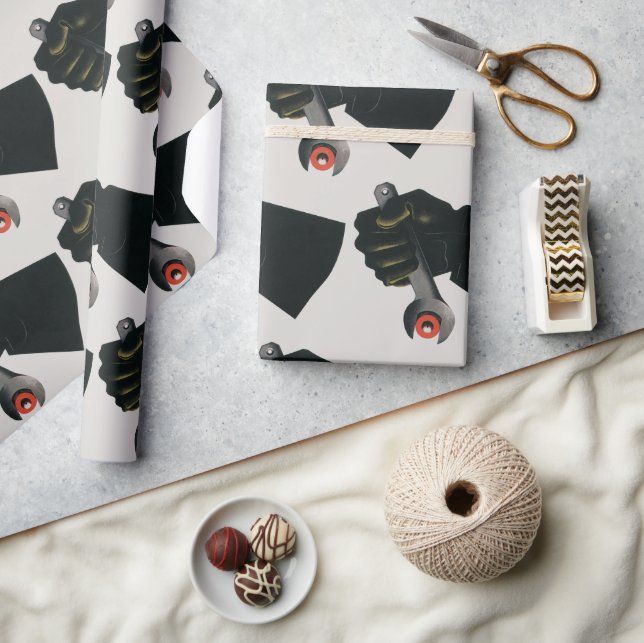 Vintage Business, Manufacturing Factory Machinist Wrapping Paper (Crafts)