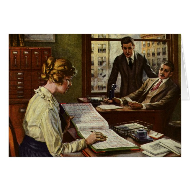 Vintage Business Meeting, Office with Executives (Front Horizontal)