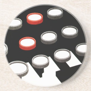Vintage Business Old Fashioned Typewriter Keyboard Coaster