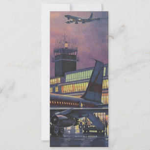 Vintage Business Passengers on Aeroplane at Airpor