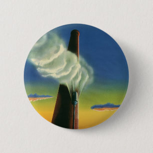 Vintage Business, Steam Whistle Factory Sunrise 6 Cm Round Badge