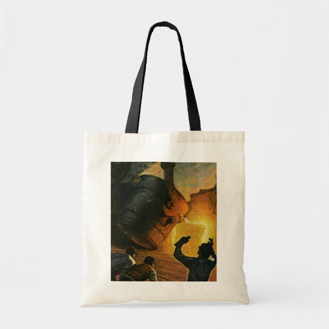 Vintage Business, Steel Manufacturing Industry Tote Bag (Front)