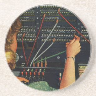 Vintage Business, Telephone Switchboard Operator Coaster