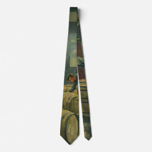 Vintage Business, Wine Making Corking Wine Barrels Tie