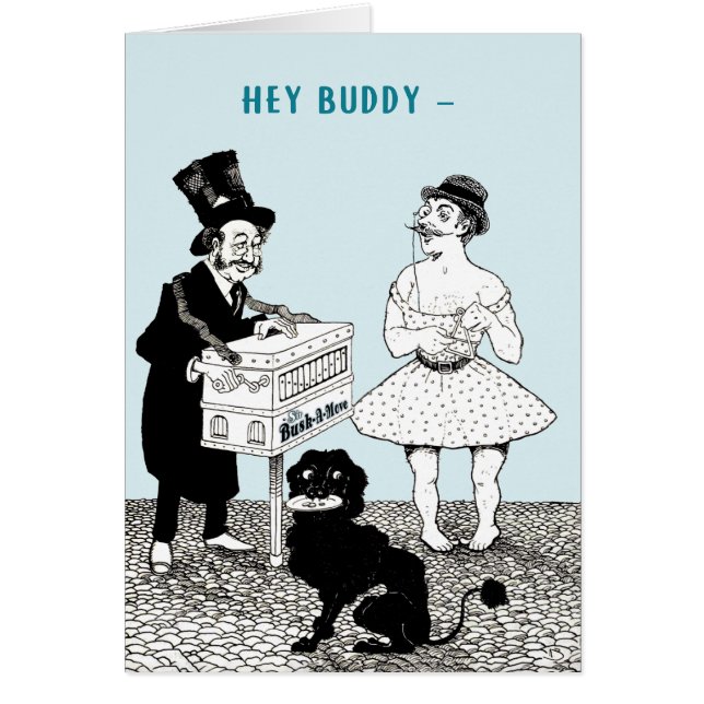 Vintage Busker Buddies Valentine Card (Front)