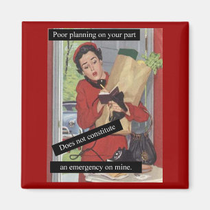 Vintage Busy Woman on Phone Magnet