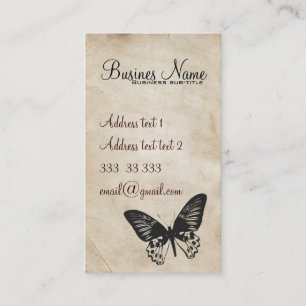 VINTAGE BUTTERFLIE Business Card