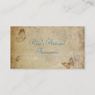 Vintage Butterflies Antique Store Business Card