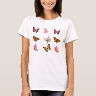 Vintage Butterflies – Colourful Entomology Illustr T-Shirt