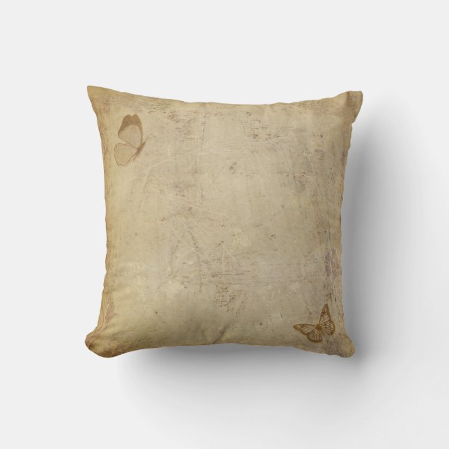 Vintage Butterflies Cushion (Front)