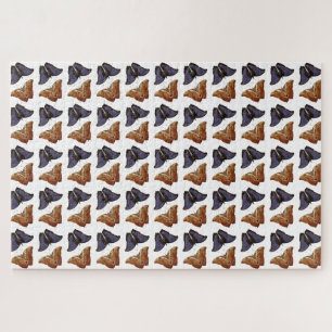 Vintage Butterflies Illustration Art Jigsaw Puzzle