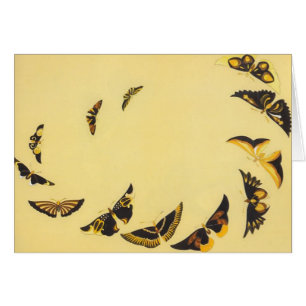 Vintage Butterflies in Flight - Card