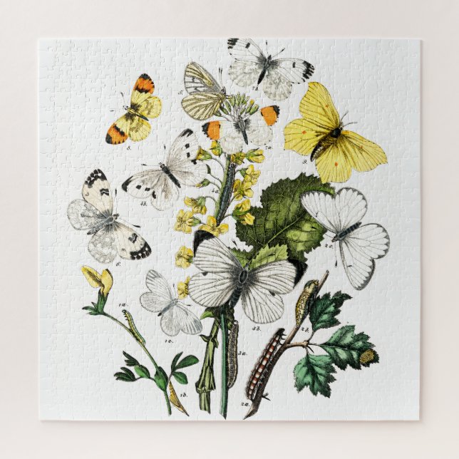 Vintage Butterflies Jigsaw Puzzle (Vertical)
