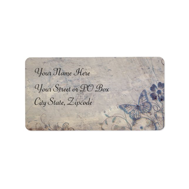 Vintage Butterflies Label (Front)