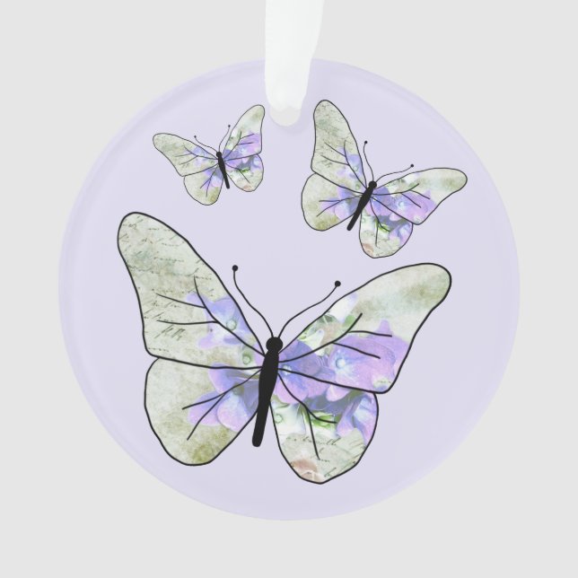 Vintage Butterflies Ornament (Front)