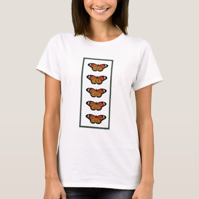 Vintage Butterflies Spring Beautiful Nature Cute T-Shirt (Front)