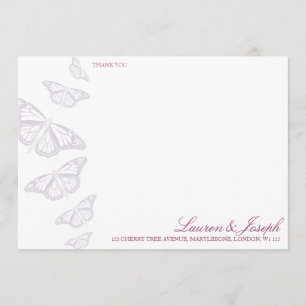 'Vintage' Butterflies Thank You Cards