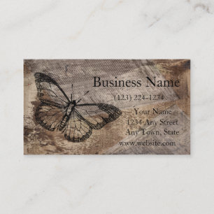 Vintage Butterfly Business Card