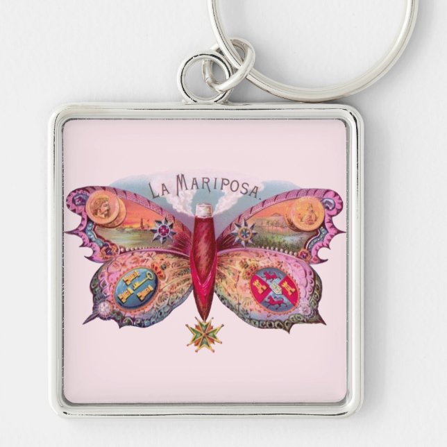 Vintage Butterfly Cigar Key Ring (Front)