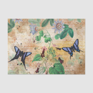 Vintage Butterfly Collage Tissue Paper
