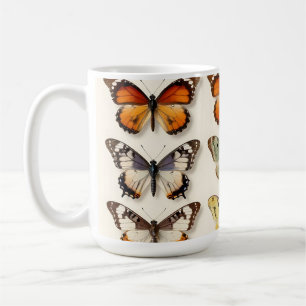 Vintage Butterfly Collection Grid Display Coffee Mug