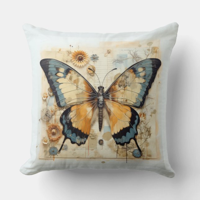 Vintage Butterfly Cushion (Front)