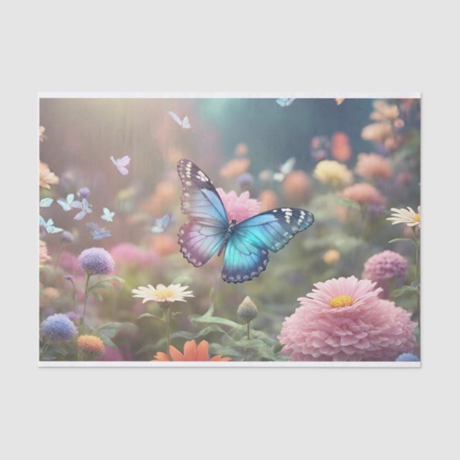 vintage butterfly decoupage tissue paper (Front)