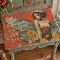 Vintage Butterfly Fairy Inspirational Decoupage