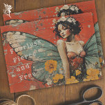 Vintage Butterfly Fairy Inspirational Decoupage Tissue Paper<br><div class="desc">Unleash your creativity with this Vintage Butterfly Fairy Inspirational Decoupage Tissue Paper. Featuring a bold pin-up pop art style with a distressed vintage aesthetic, this design showcases a captivating butterfly fairy alongside the motivational quote "Fearless, Fierce, and Free." Perfect for junk journals, decoupage projects, and other creative paper crafts, this...</div>