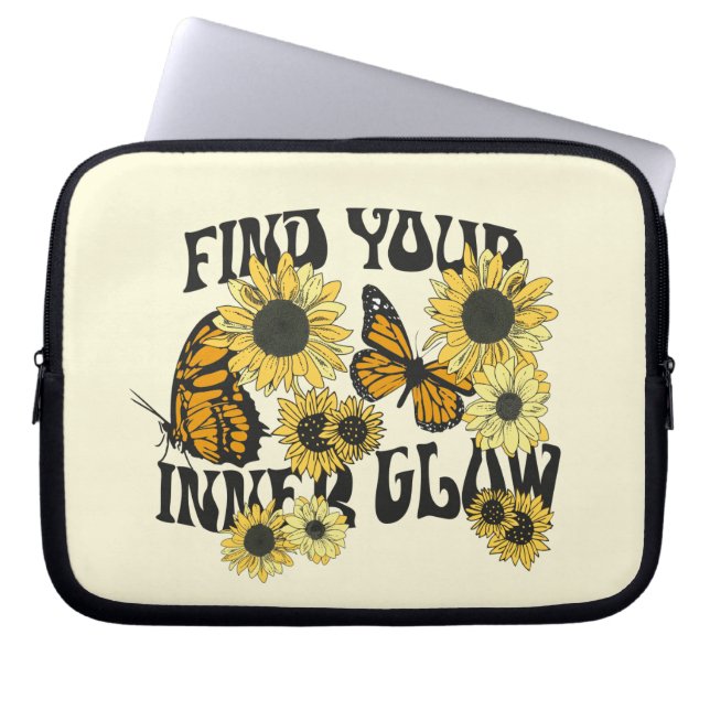 Vintage Butterfly | Find Your Inner Glow Laptop Sleeve (Front)