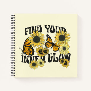 Vintage Butterfly Find Your Inner Glow Notebook