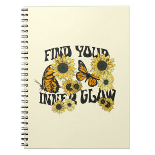Vintage Butterfly Find Your Inner Glow Notebook