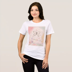 Vintage Butterfly Floral T-Shirt Soft Aesthetic Tri-Blend Shirt