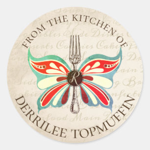 Vintage butterfly fork from the kitchen of sticker