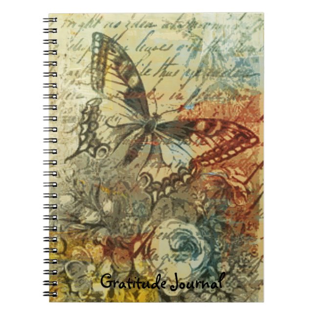 Vintage Butterfly Gratitude Journal (Front)