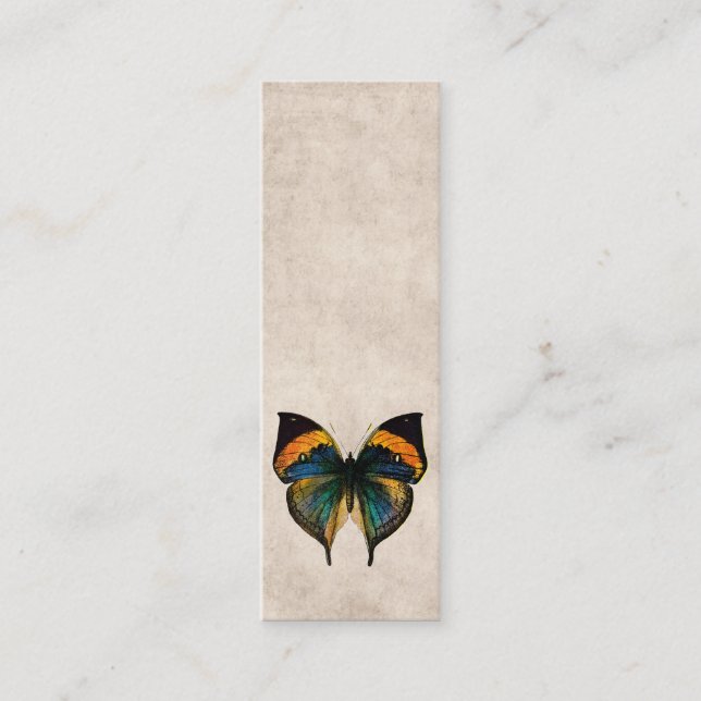 Vintage Butterfly Illustration 1800's Butterflies Mini Business Card (Front)