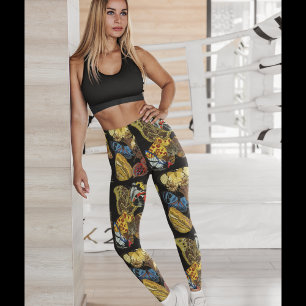 Vintage Butterfly Leggings - Pretty