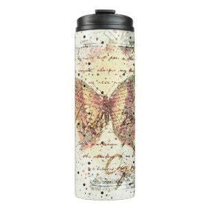 Vintage butterfly mail thermal tumbler