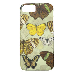 Vintage Butterfly Moth Chart Pattern iPhone 8/7 Case