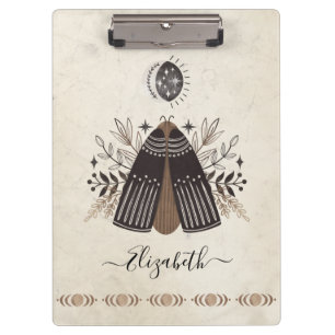 Vintage Butterfly Moth Illustration Clipboard