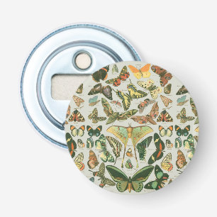 Vintage Butterfly Moth Pattern Print Bottle Opener