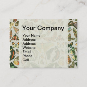 Vintage Butterfly Moth Pattern Print Business Card