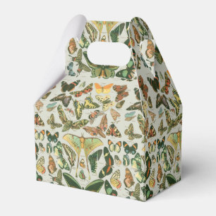 Vintage Butterfly Moth Pattern Print Favour Box