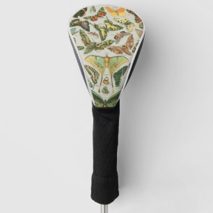 Vintage Butterfly Moth Pattern Print Golf Head Cover