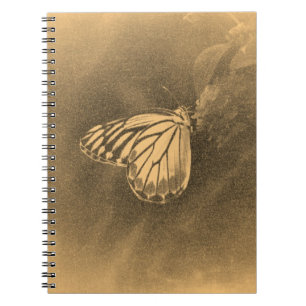 Vintage Butterfly on Flower - Notebook