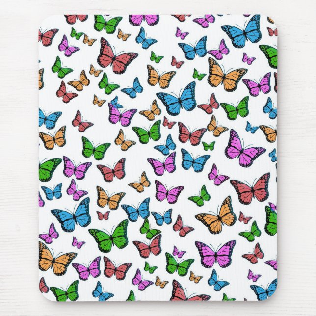 Vintage Butterfly Papillon Old Illustration Art Mouse Pad (Front)