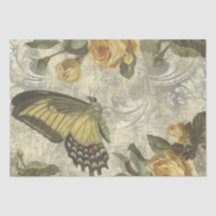 Vintage Butterfly & Roses Shabby Chic Decoupage