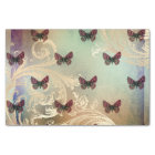 Vintage Butterfly Scroll Decoupage Tissue Paper