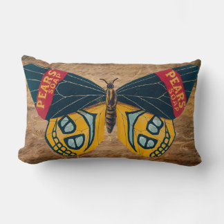 Vintage Butterfly Soap Advertisement Pear's Soap Lumbar Cushion