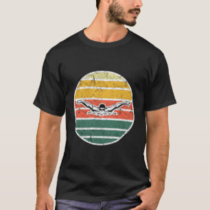 Vintage Butterfly Swim Swimmer Gift T-Shirt